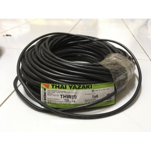 สายไฟ THW (F) 1x6 สีดำ